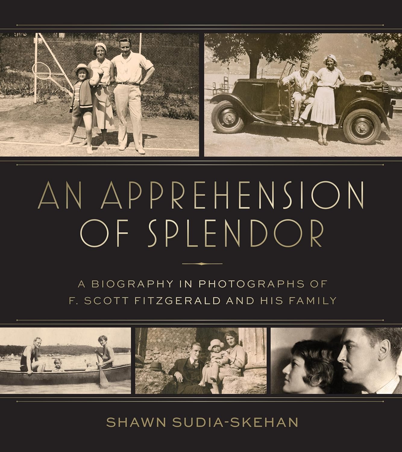 the cover of An Apprehension of Splendor features images of F. Scott Fitzgerald and his family